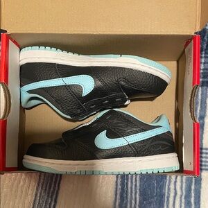 Nike Dunk Low SE in Black, White, and Red